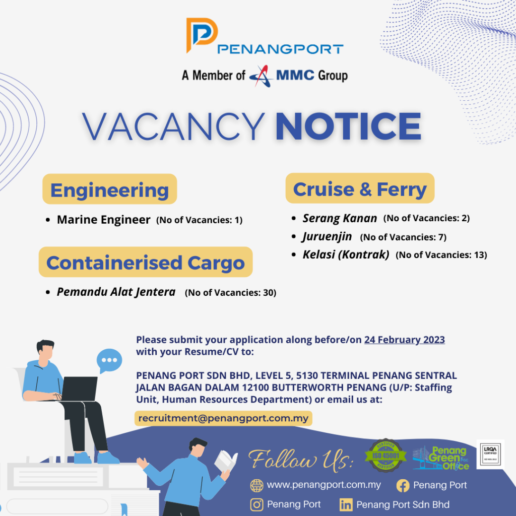 Iklan Jawatan Penang Port Sdn Bhd Jobs Hub