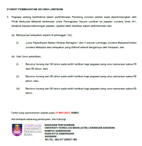 Iklan Jawatan Universiti Teknologi Mara Uitm Sarawak Jobs Hub