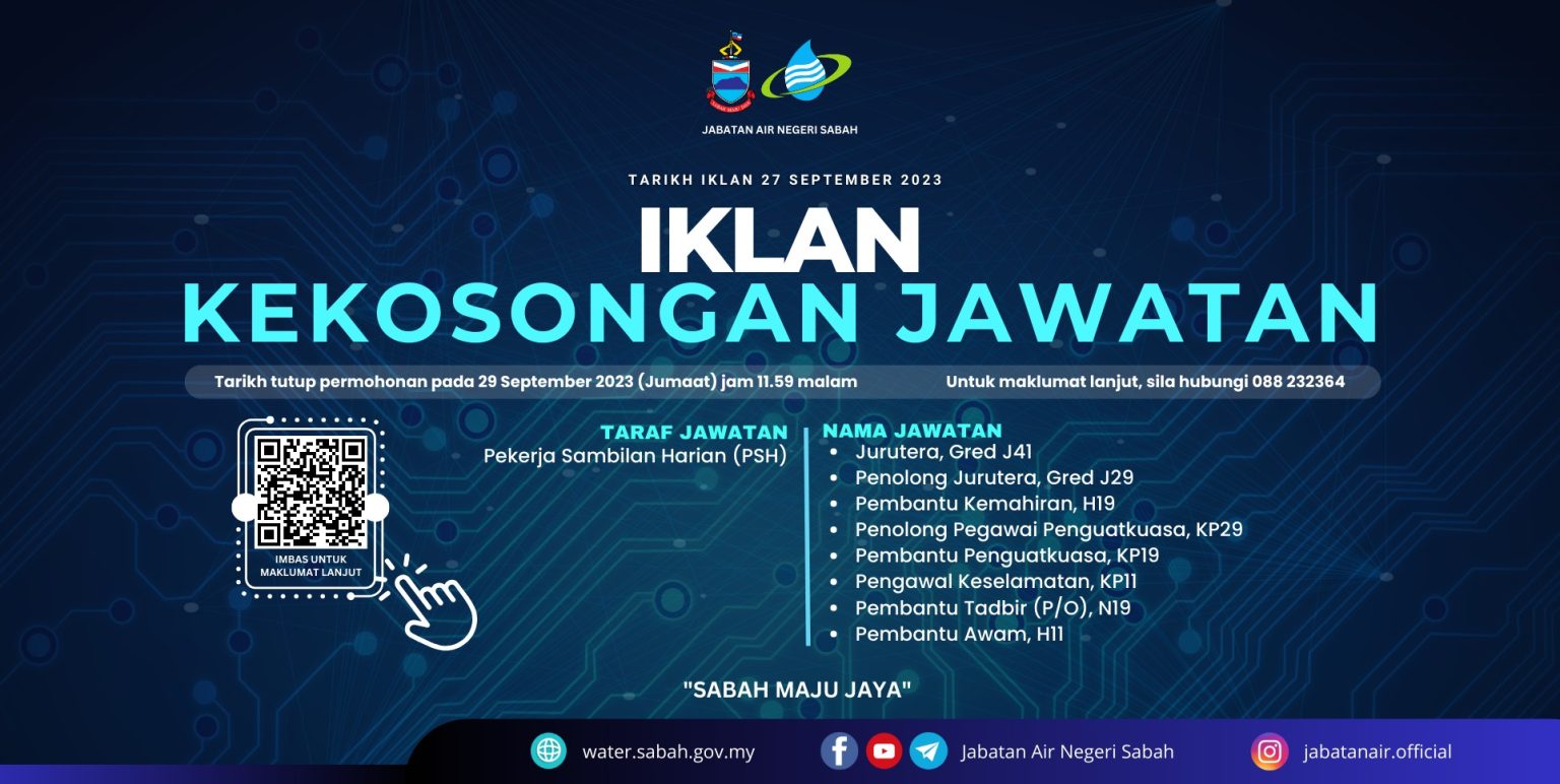 Iklan Jawatan Jabatan Air Negeri Sabah Jobs Hub