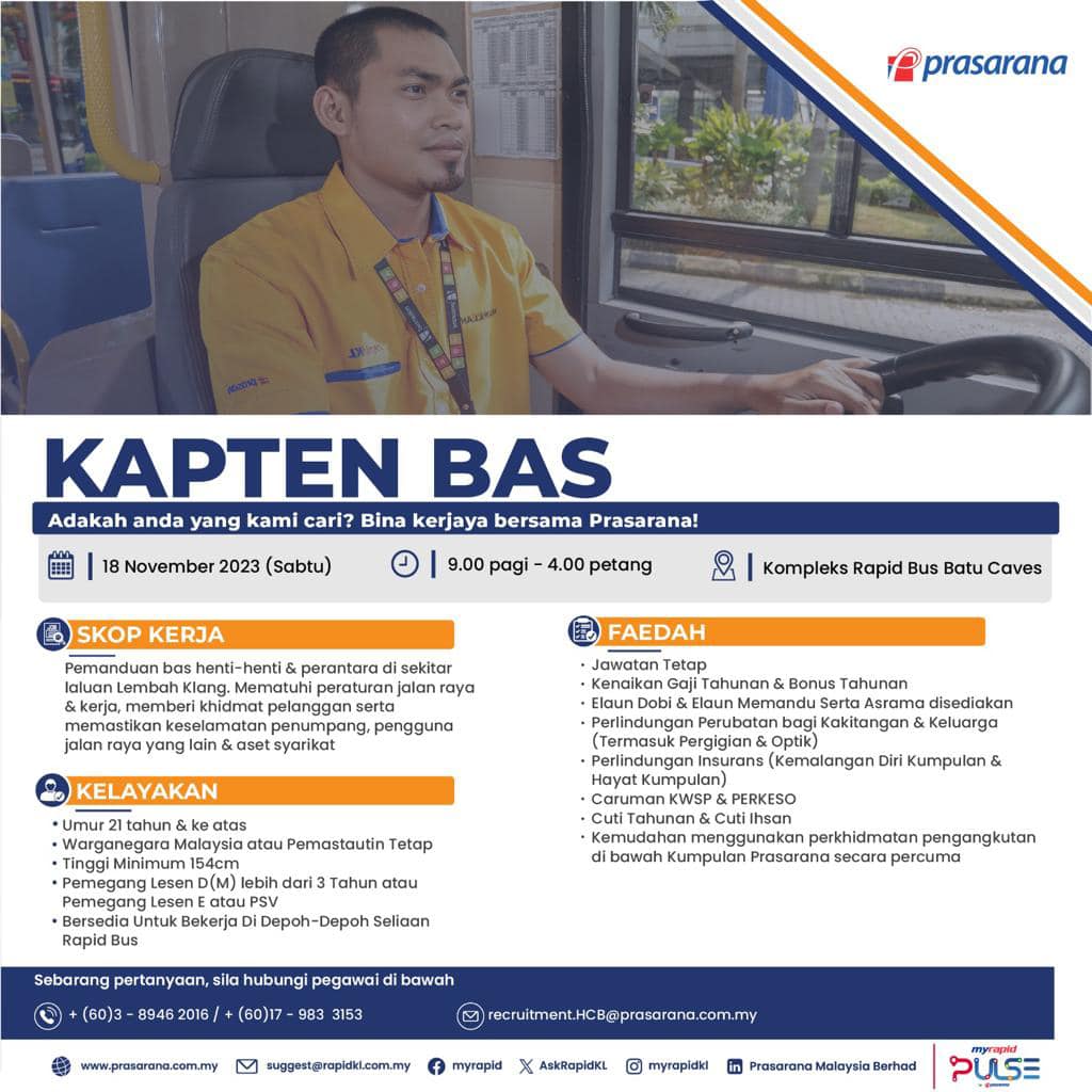 Iklan Jawatan Prasarana Malaysia Berhad Temuduga Terbuka Jobs Hub