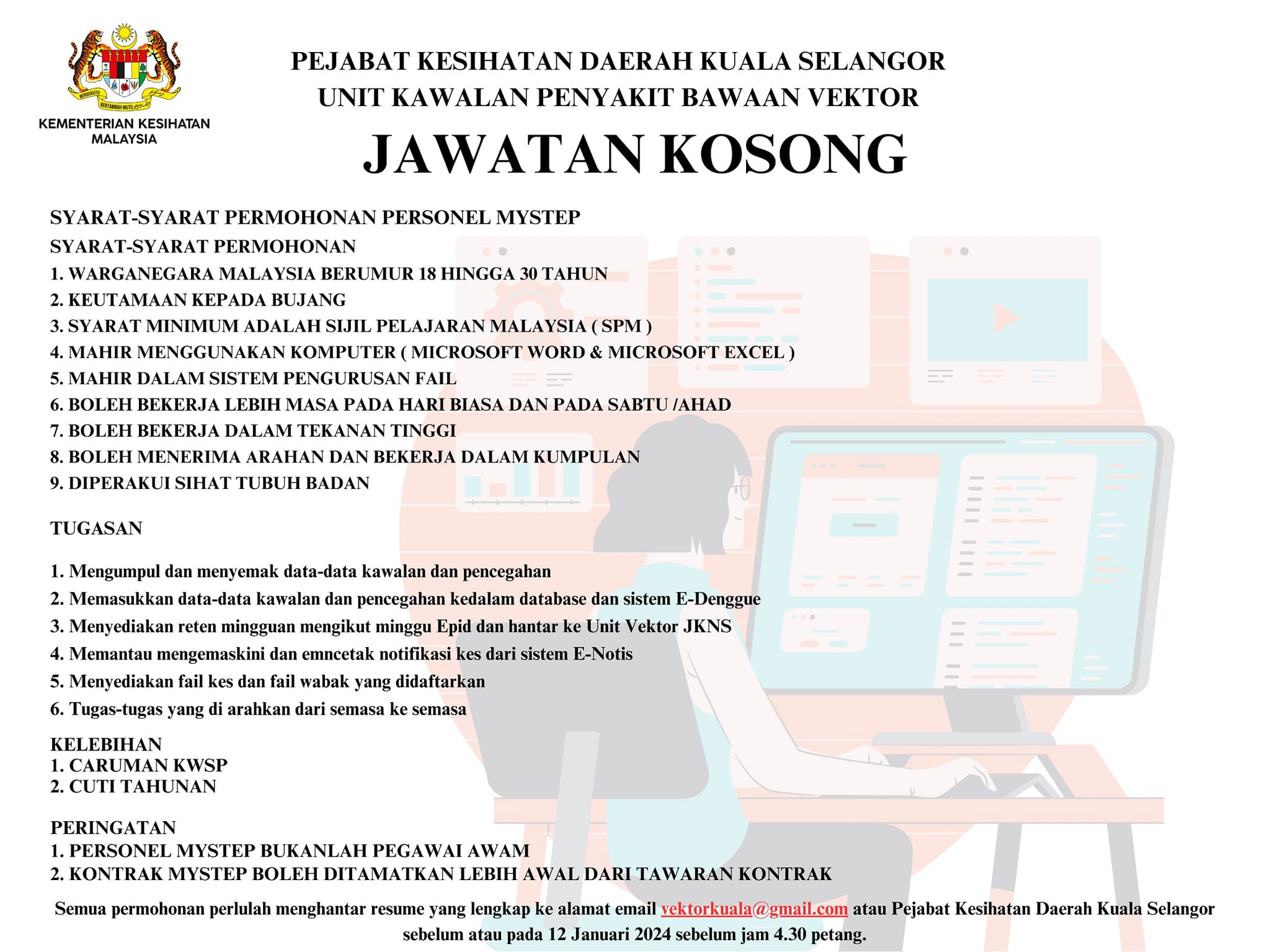 Iklan Jawatan Pejabat Kesihatan Daerah Kuala Selangor Jobs Hub