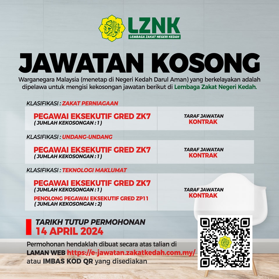 Iklan Jawatan Lembaga Zakat Negeri Kedah Jobs Hub