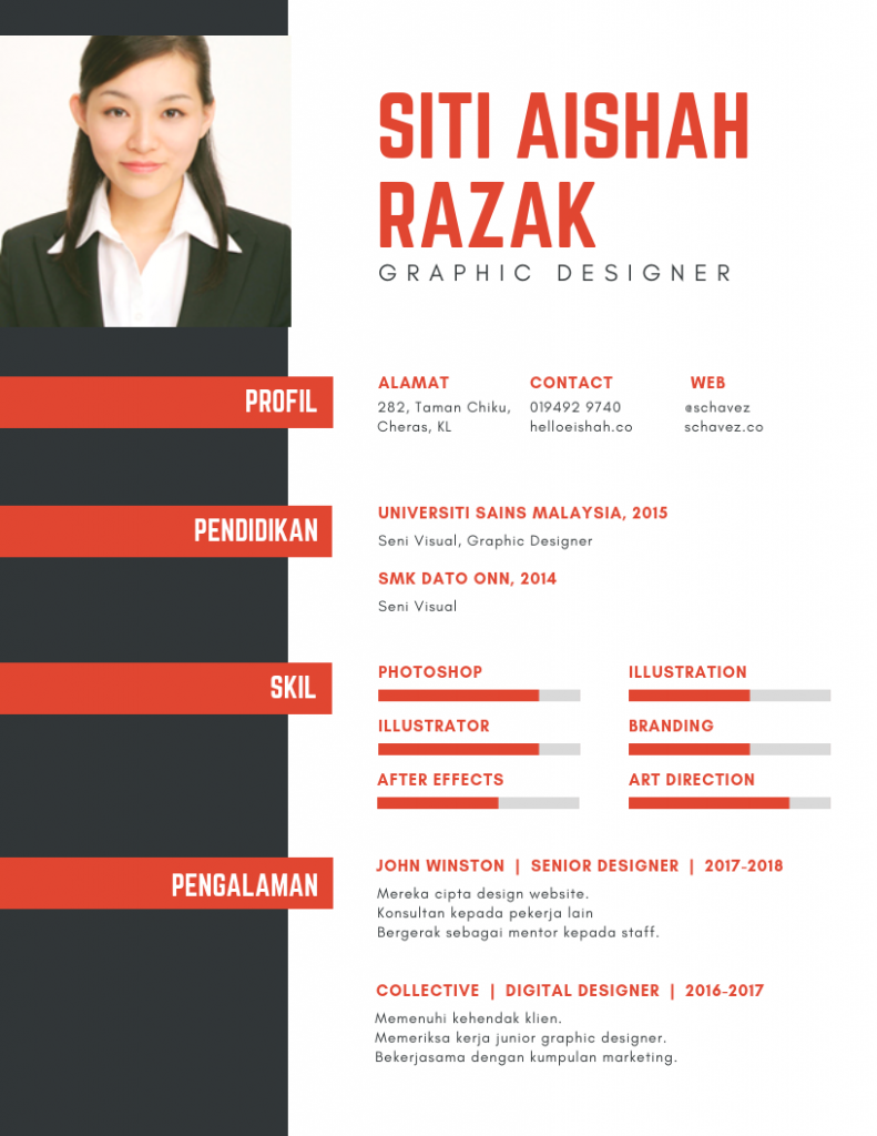  Contoh  Template  Resume  Graphic Designer