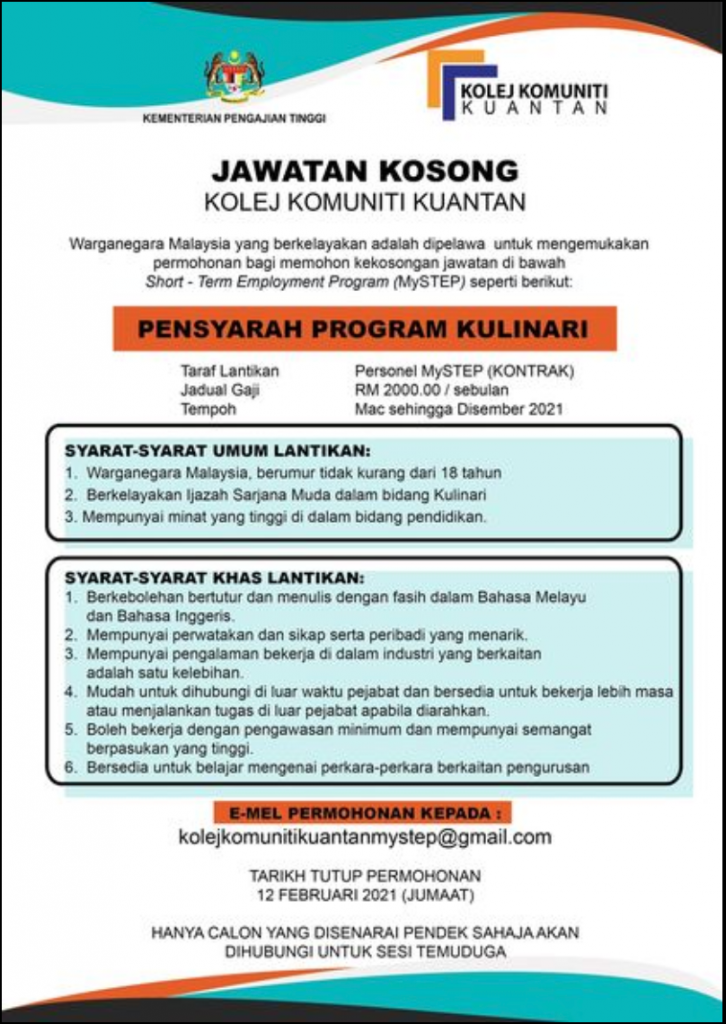 Iklan Jawatan Kolej Komuniti Kuantan » Jobs Hub