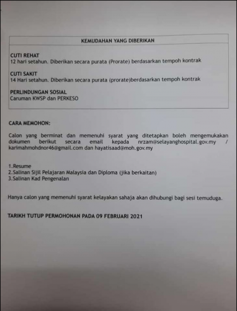 Contoh Surat Sokongan Pengesahan Kpdnhep