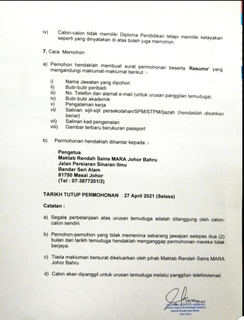 Pejabat Mara Negeri Johor Johor Bahru Johor