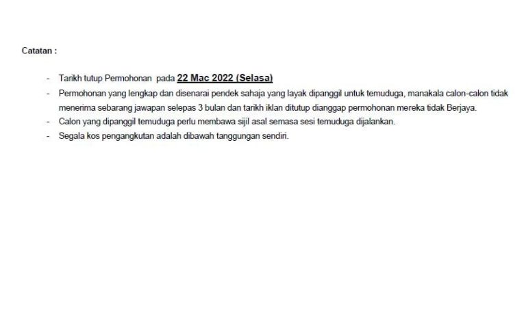 Iklan Jawatan Perbadanan Taman Negeri Perak » Jobs Hub