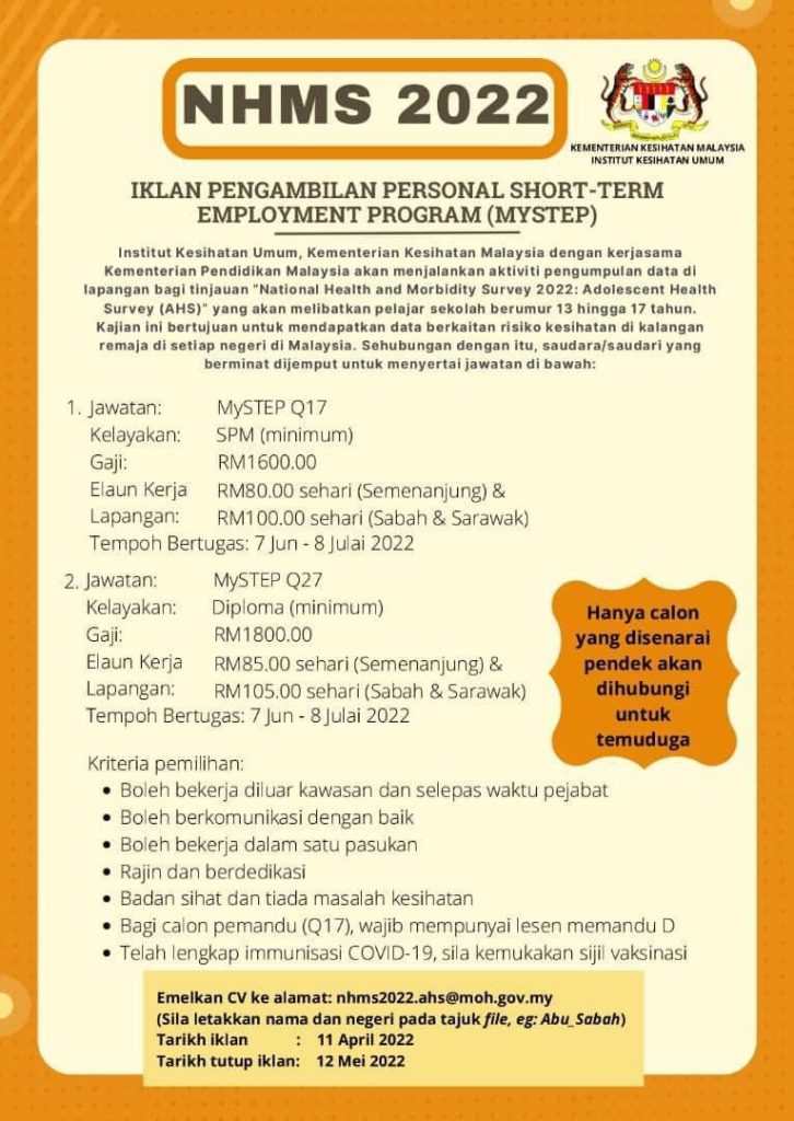 Iklan Jawatan Institut Kesihatan Umum Kementerian Kesihatan Malaysia Kkm Jobs Hub