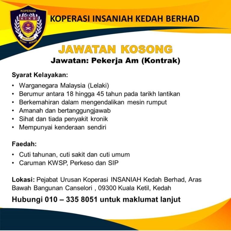 Iklan Jawatan Koperasi Insaniah Kedah Berhad Jobs Hub