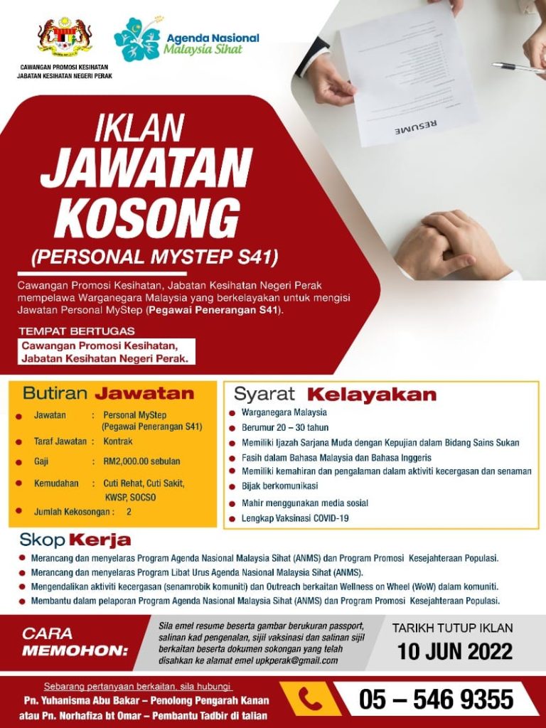 Iklan Jawatan Jabatan Kesihatan Negeri Perak Jobs Hub