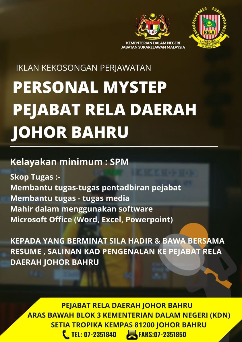 Iklan Jawatan Jabatan Sukarelawan Malaysia (RELA) » Jobs Hub