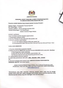 Iklan Jawatan Jabatan Insolvensi Negeri Melaka » Jobs Hub