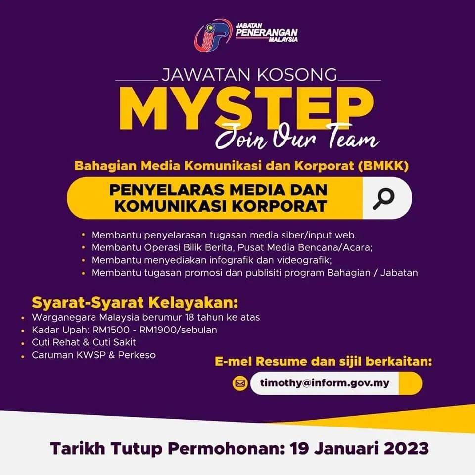 Iklan Jawatan Jabatan Penerangan Malaysia » Jobs Hub