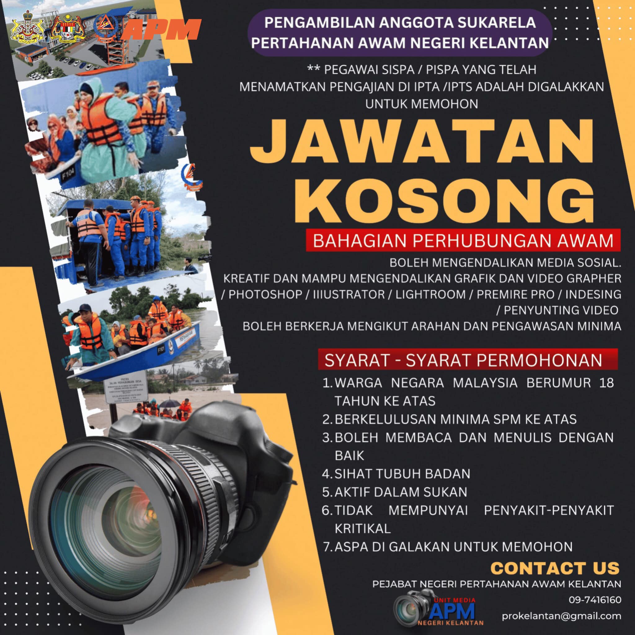 Iklan Jawatan Angkatan Pertahanan Awam Malaysia (APM) » Jobs Hub