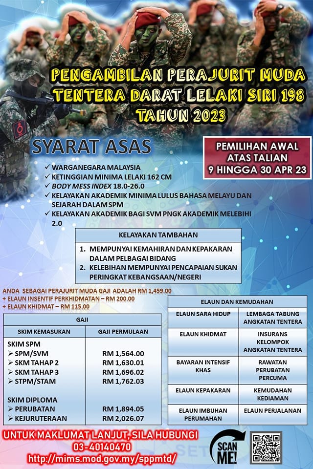 Permohonan Awal Tentera Darat Malaysia ~ Perajurit Muda Tentera Darat ...