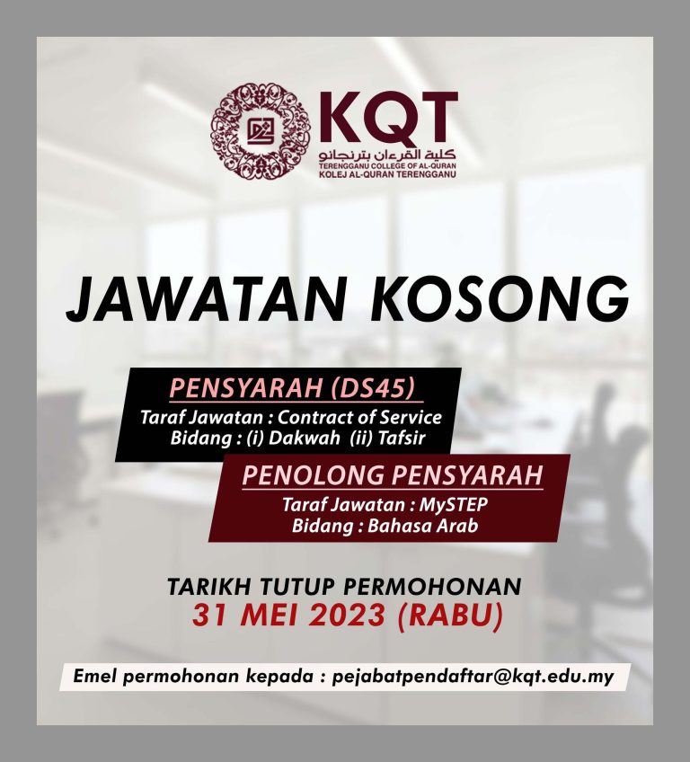 Iklan Jawatan Kolej Al Quran Terengganu Jobs Hub