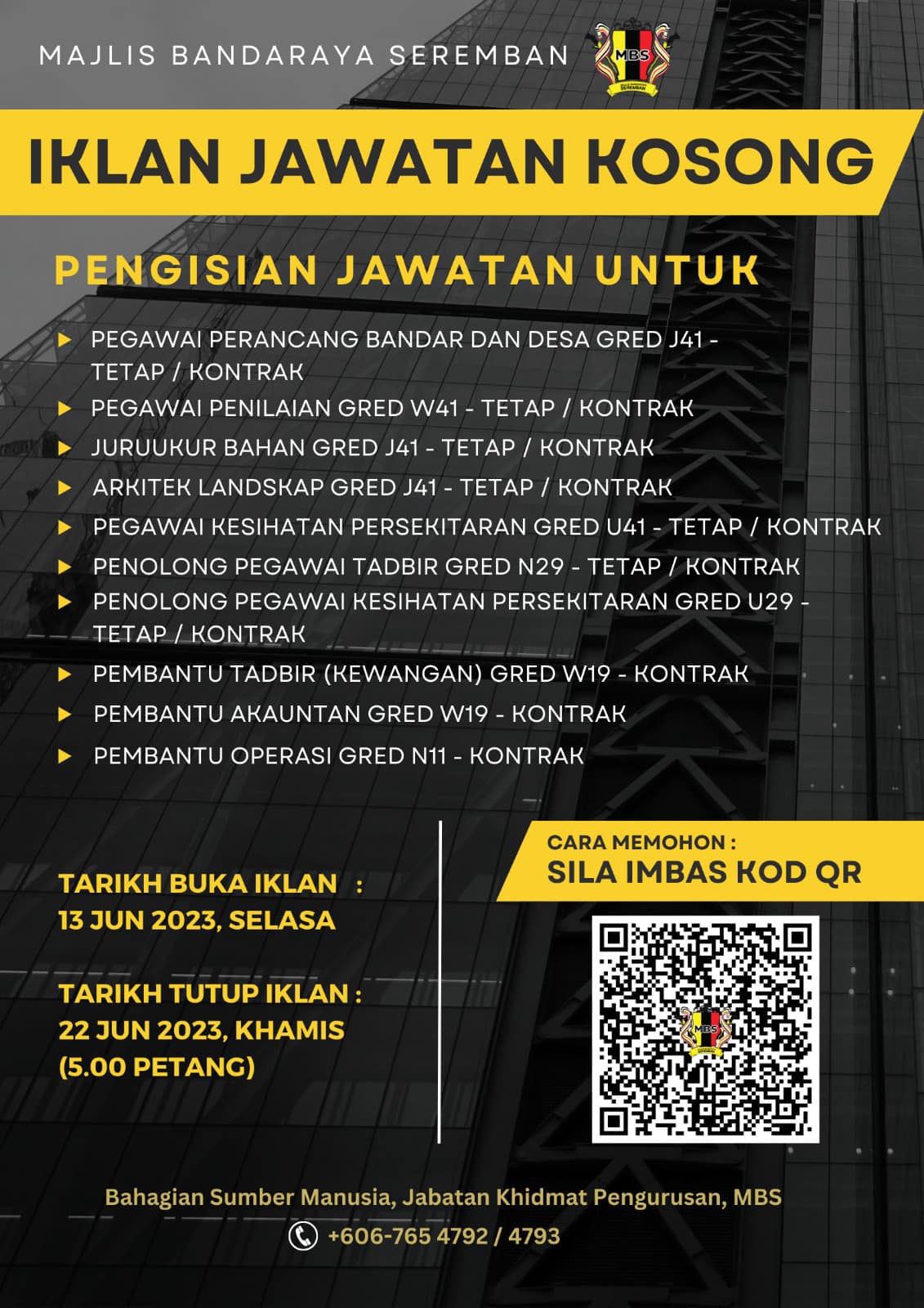 Iklan Jawatan Majlis Bandaraya Seremban » Jobs Hub
