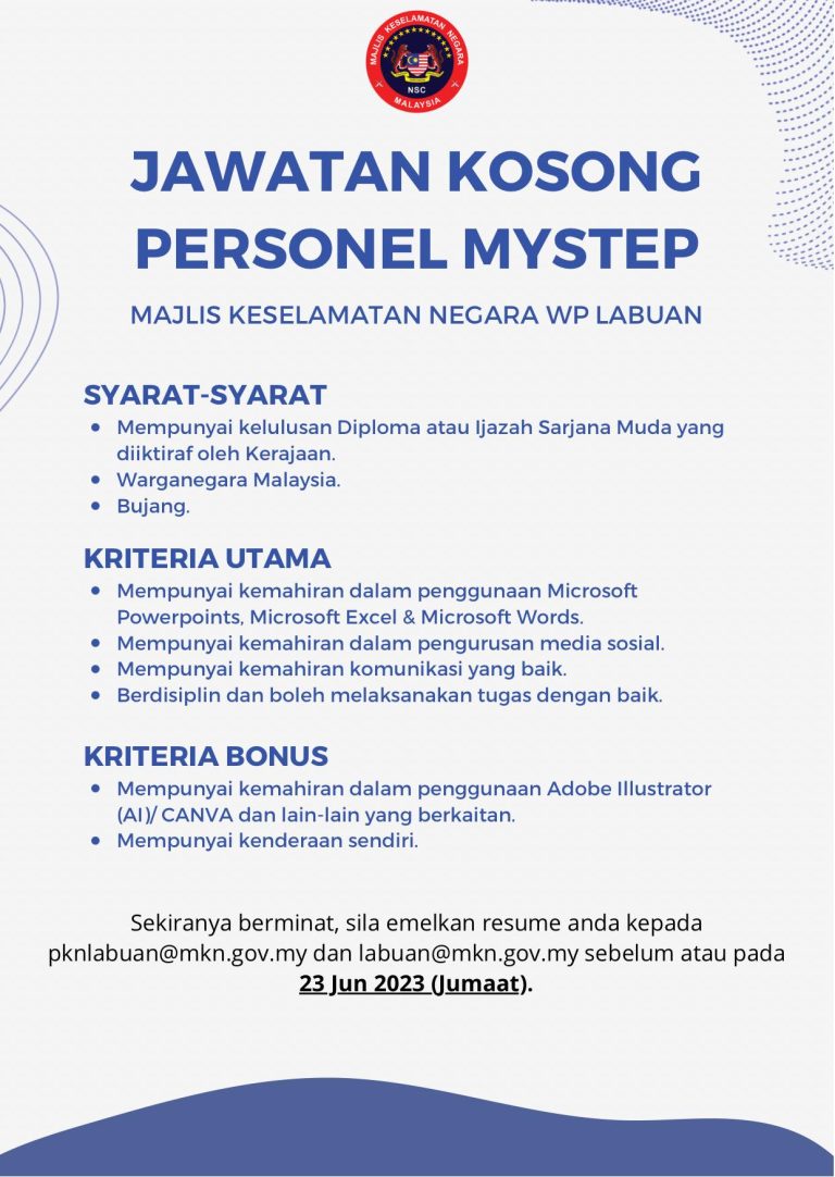 Iklan Jawatan Majlis Keselamatan Negara Wilayah Persekutuan Labuan ...