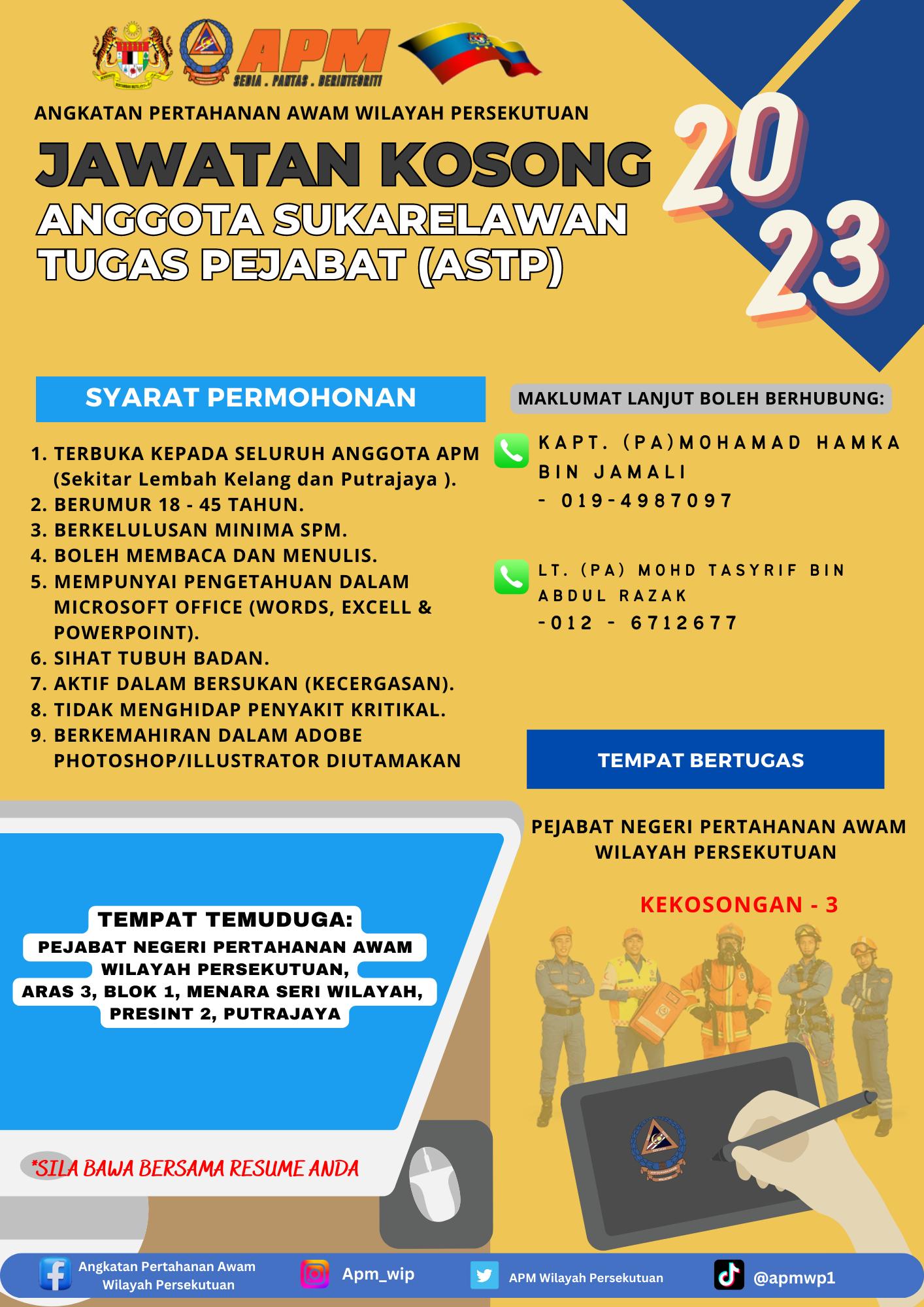 Iklan Jawatan Angkatan Pertahanan Awam Malaysia APM Jobs Hub