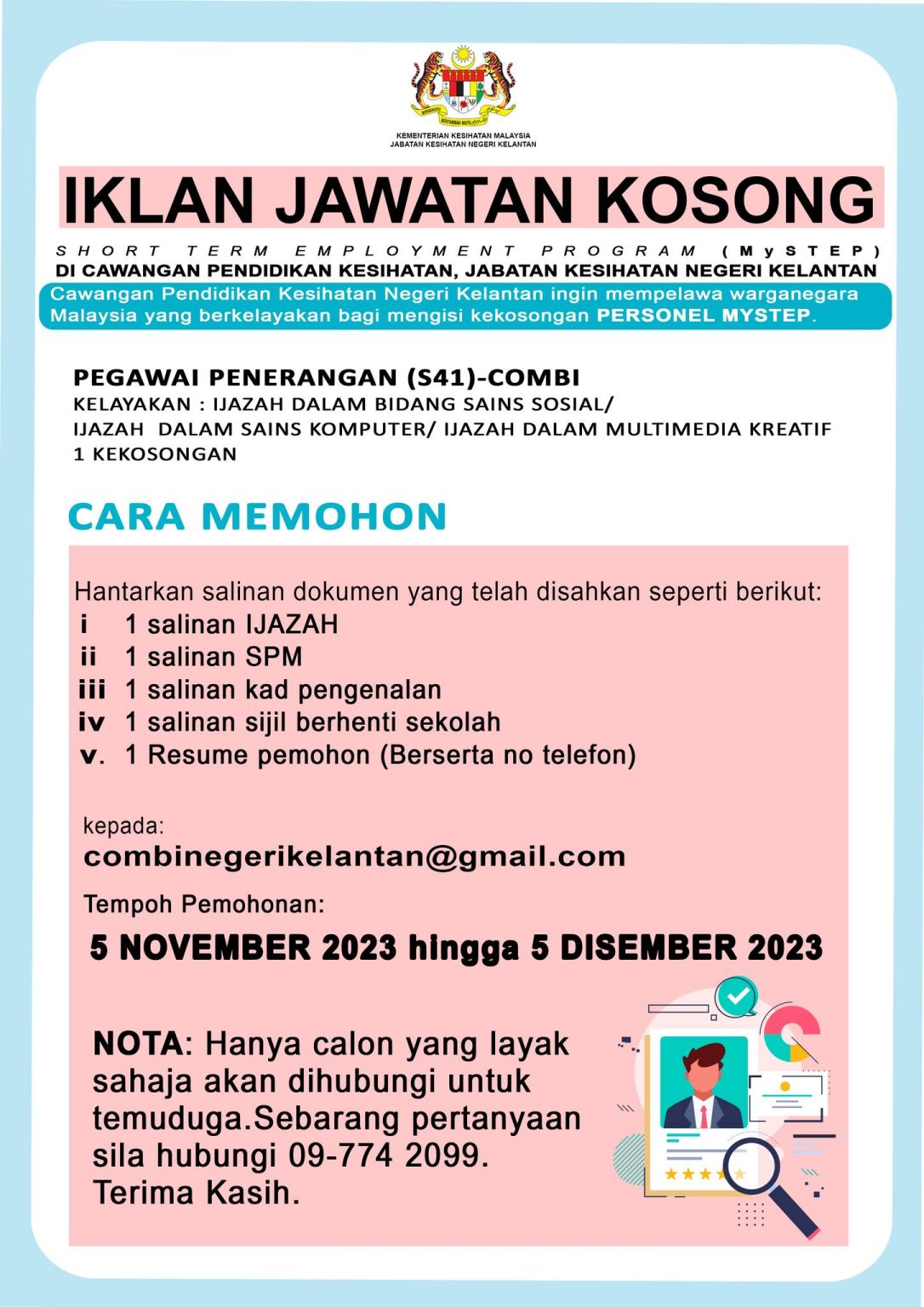 Iklan Jawatan Jabatan Kesihatan Negeri Kelantan Jobs Hub